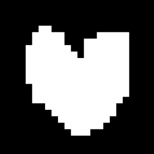 Magnified 9vv.in icon. Grayscale pixel art.